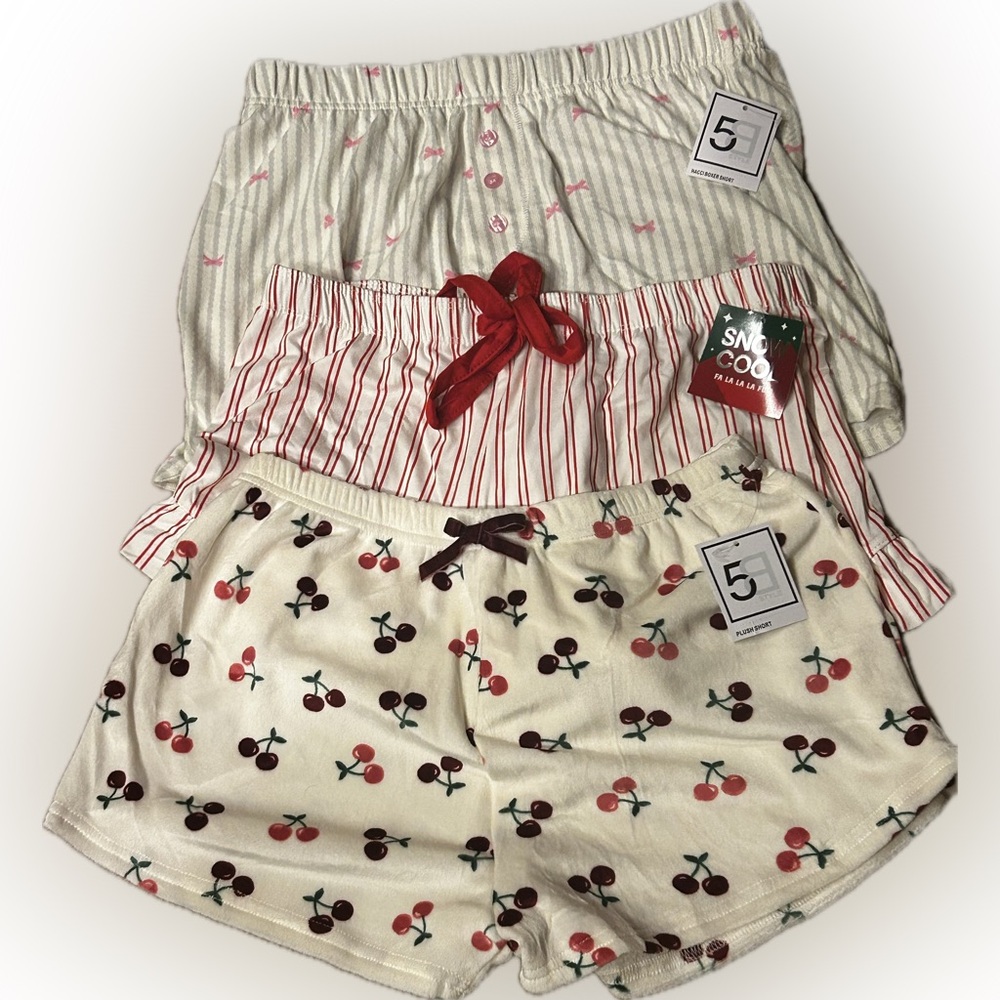 Bundle of 3 Junior's Size Large Sleep / Lounge Shorts NWT